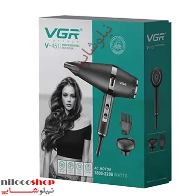 سشوار حرفه‌ ای وی جی آر مدل V-451