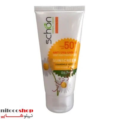 کرم ضد آفتاب شون فاقد چربی بی رنگ spf50 حجم 50 میلی‌ لیتر